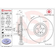 Brembo 2 x Aluminium Front Brake Disc Hub Brake Discs 09.D897.13