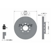 Textar 2 x Externally Vented Front Brake Discs 92057605