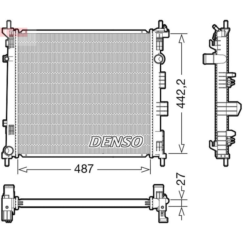 Denso Engine Radiator DRM46070
