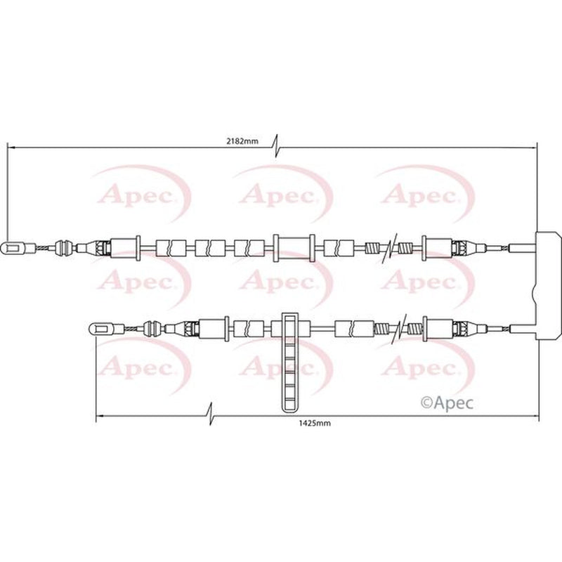 Apec Handbrake Cable Left Rear CAB1395