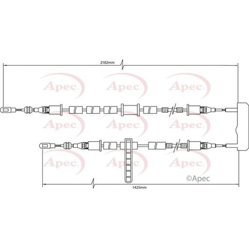 Apec Handbrake Cable Left Rear CAB1395