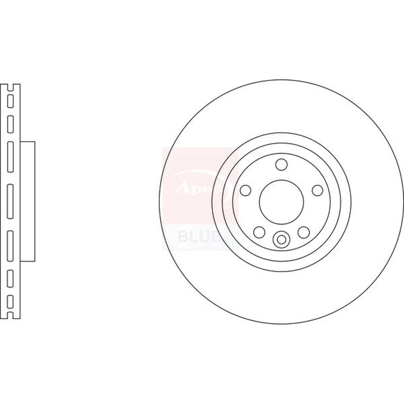 Apec 2 x Vented Front Brake Discs SDK6964