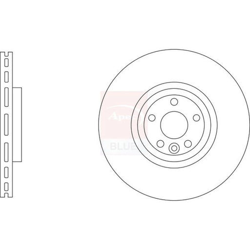 Apec 2 x Vented Front Brake Discs SDK6964