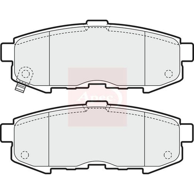 Apec Rear Brake Pad Set PAD1603