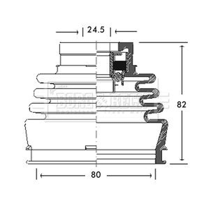 Borg & Beck Drive Shaft Bellow Kit Front Left BCB2768