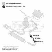 Borg & Beck Intercooler Turbo Charge Air Hose Lower BTH1041