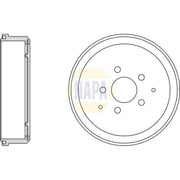 NAPA Brake Drum Assembly Rear NDR1044
