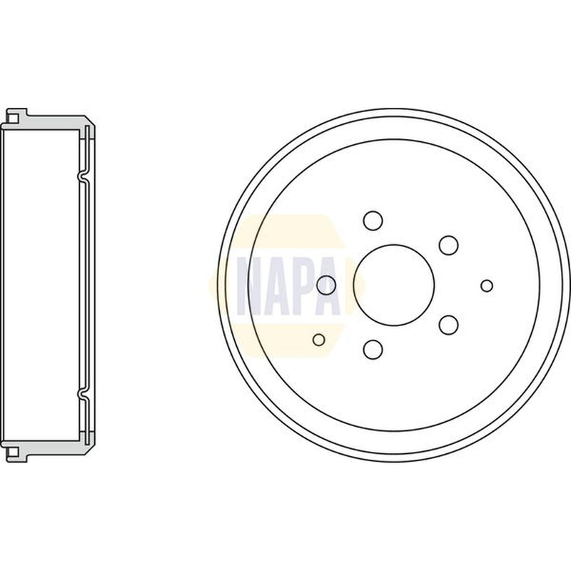 NAPA Brake Drum Assembly Rear NDR1044