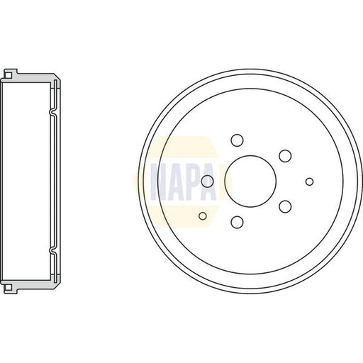 NAPA Brake Drum Assembly Rear NDR1044