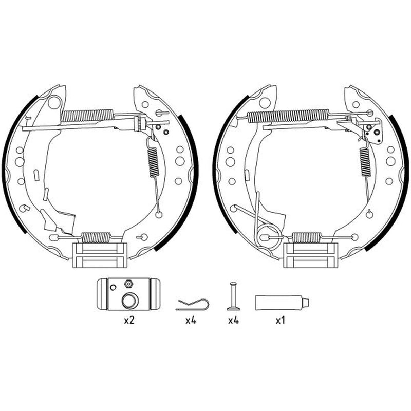 Mintex Brake Shoe Set Axle Kit MSP220