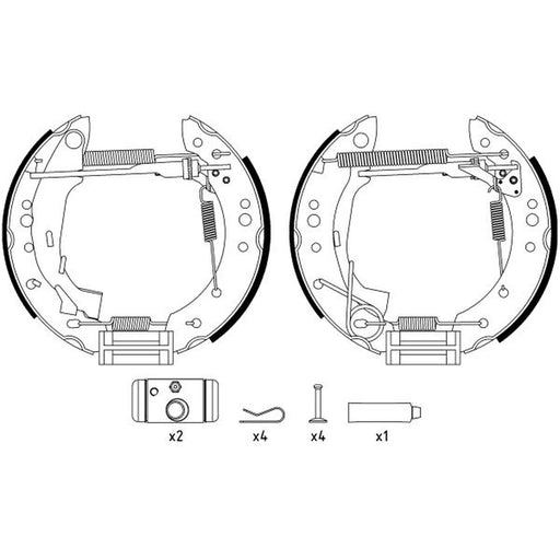 Mintex Brake Shoe Set Axle Kit MSP220