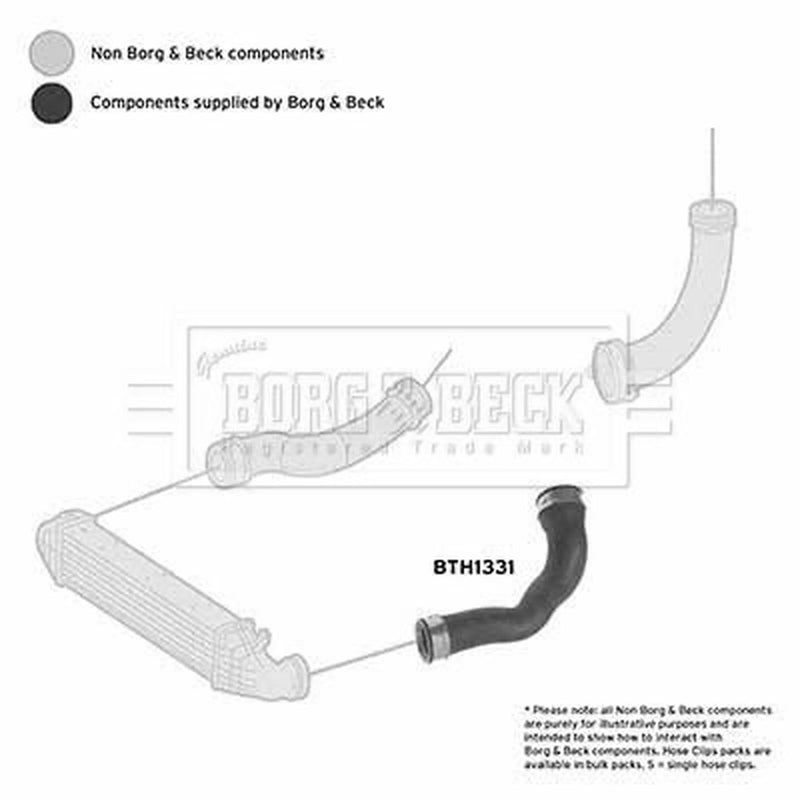 Borg & Beck Intercooler Turbo Charge Air Hose BTH1331