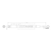 Borg & Beck Brake Hydraulic Hose Line Rear Left BBH8944