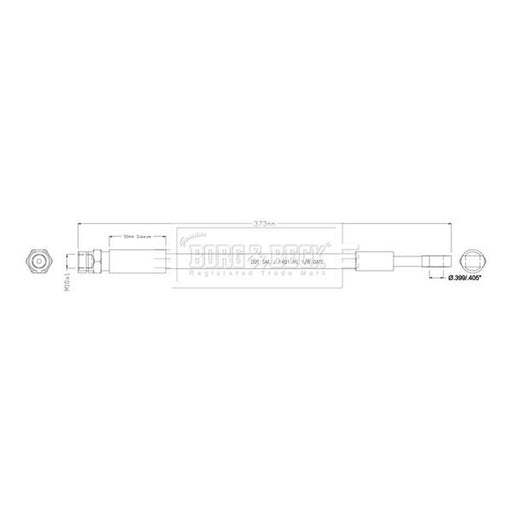 Borg & Beck Brake Hydraulic Hose Line Rear Left BBH8944