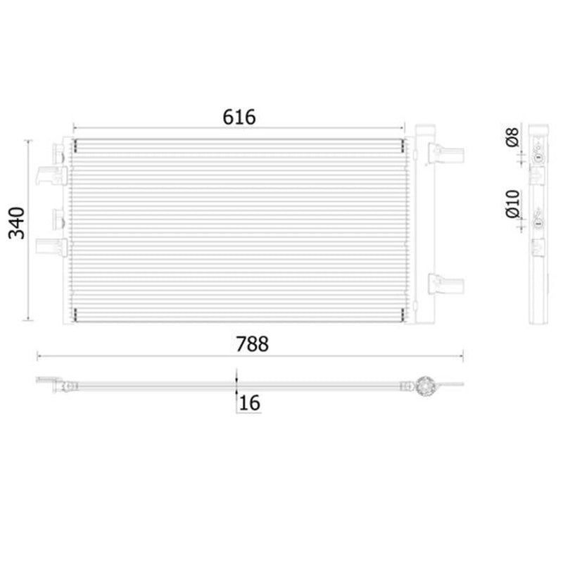Mahle Air Conditioning Condenser AC 895 000P