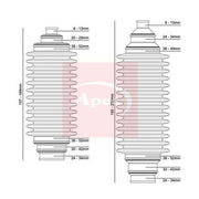 Apec Steering Bellow Kit Front ACB3005