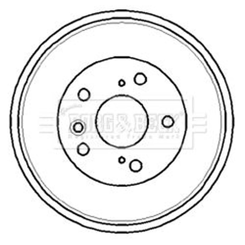 Borg & Beck Brake Drum Assembly Rear BBR7181
