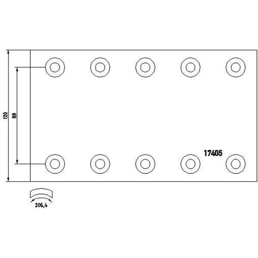 Textar Textar Cv Brake Lining Set 1740501 0309229640 1740501