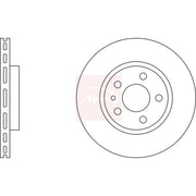 Apec 2 x Vented Front Brake Discs DSK666