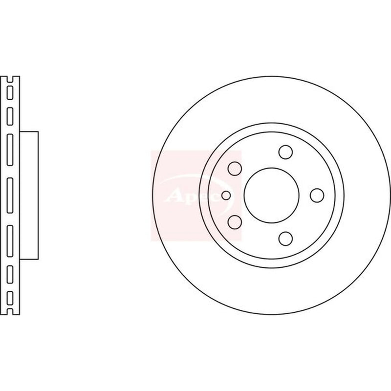 Apec 2 x Vented Front Brake Discs DSK666