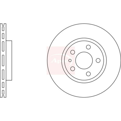 Apec 2 x Vented Front Brake Discs DSK666
