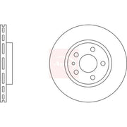Apec 2 x Vented Front Brake Discs DSK666