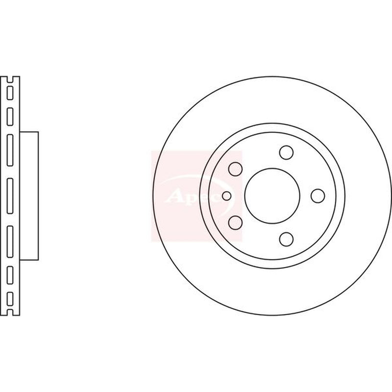 Apec 2 x Vented Front Brake Discs DSK666
