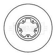 Borg & Beck 2 x Vented Front Brake Discs BBD4221