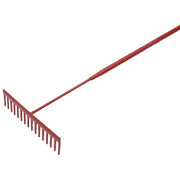 Faithfull Asphalt Rake 16 Flat Teeth - Tubular Steel Shaft - FAIASP