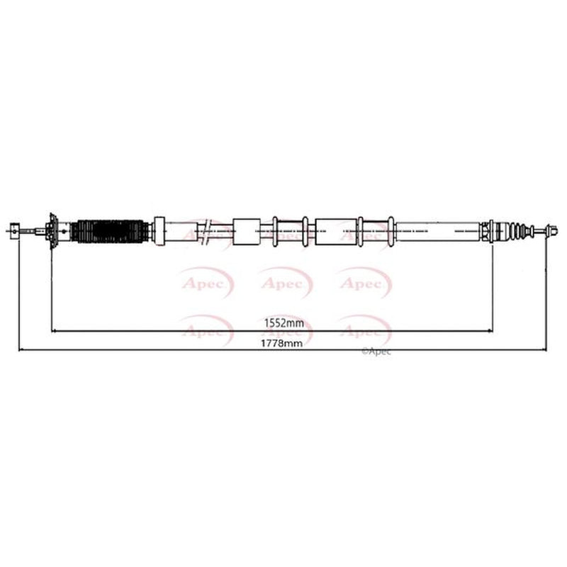 Apec Handbrake Cable Left Rear CAB1673