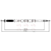 Apec Handbrake Cable Left Rear CAB1673