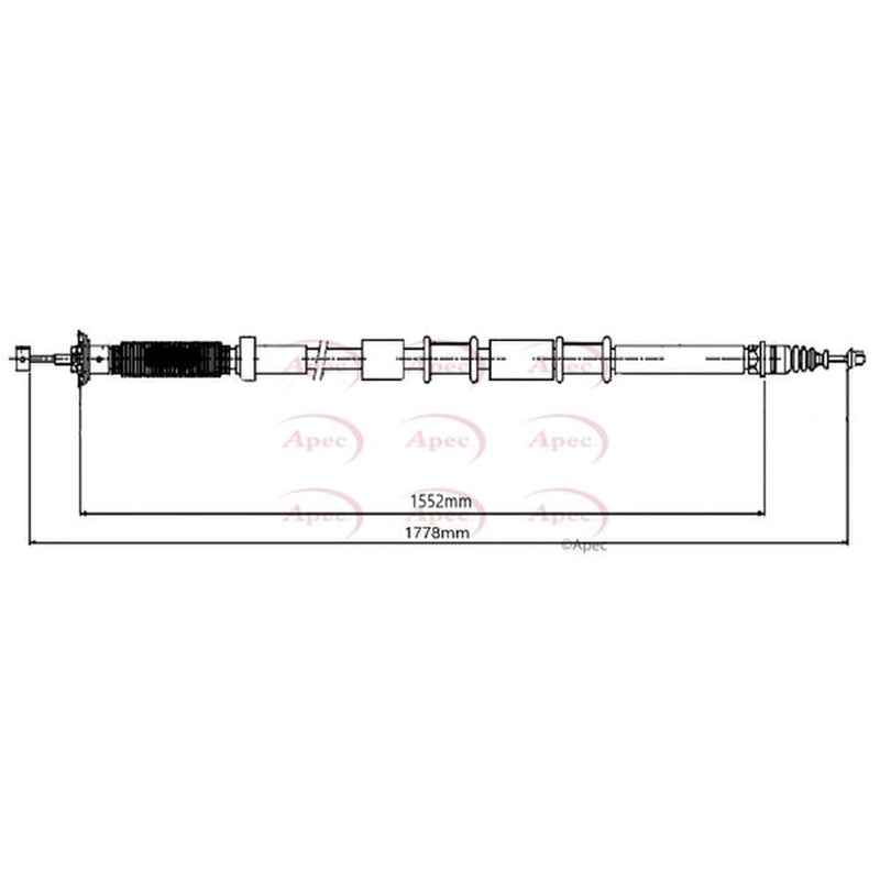 Apec Handbrake Cable Left Rear CAB1673