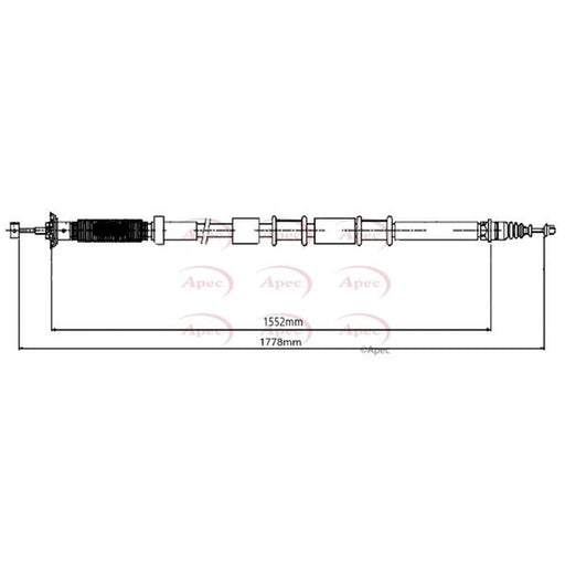 Apec Handbrake Cable Left Rear CAB1673