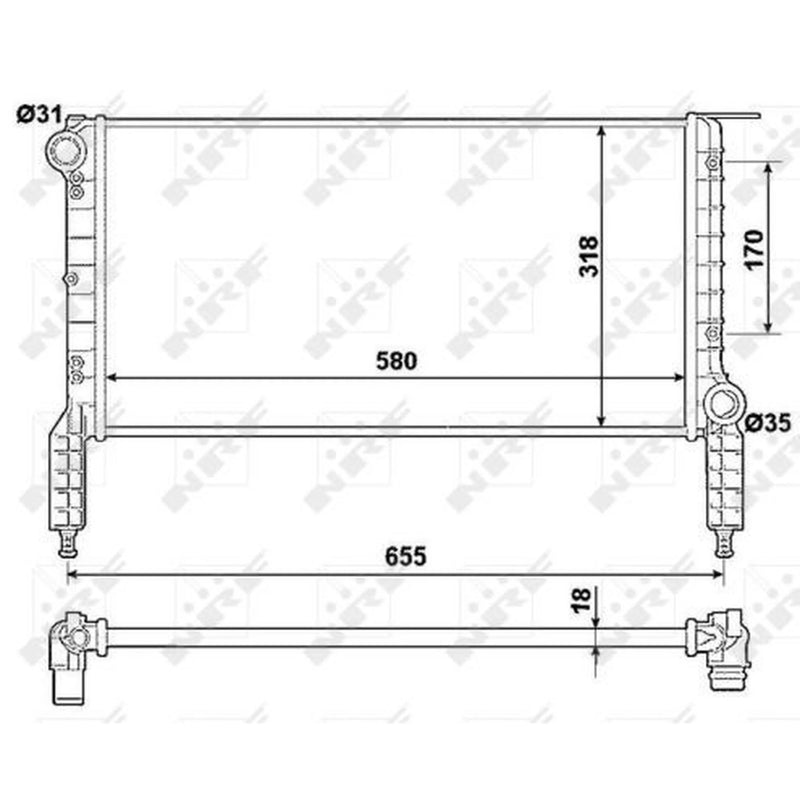 NRF Engine Radiator 53788