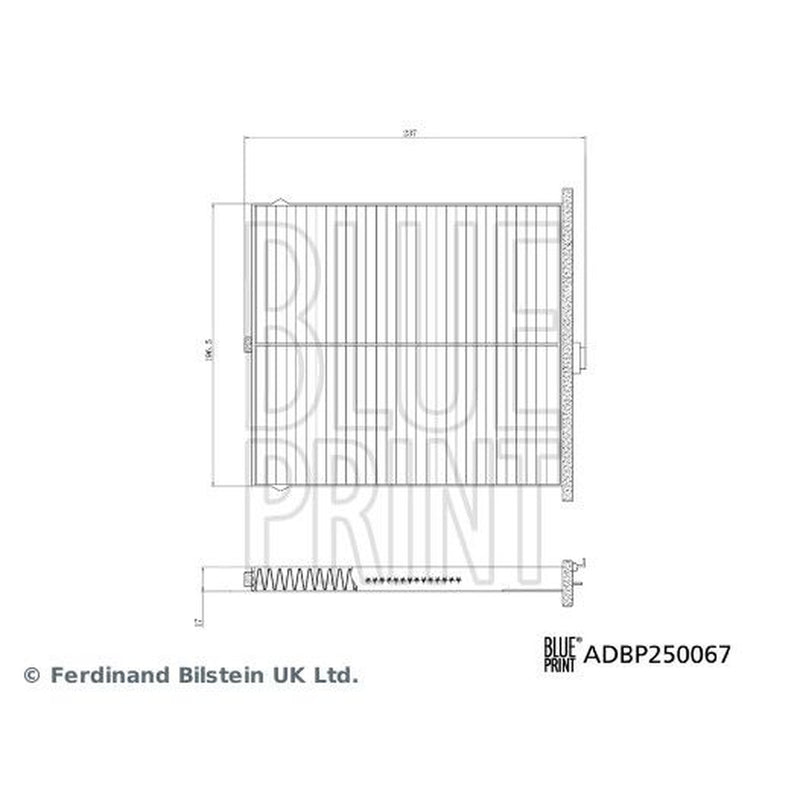 Blue Print Cabin Air Filter (Pollen Filter) ADBP250067