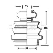 Borg & Beck Drive Shaft Bellow Kit Front Left BCB2718