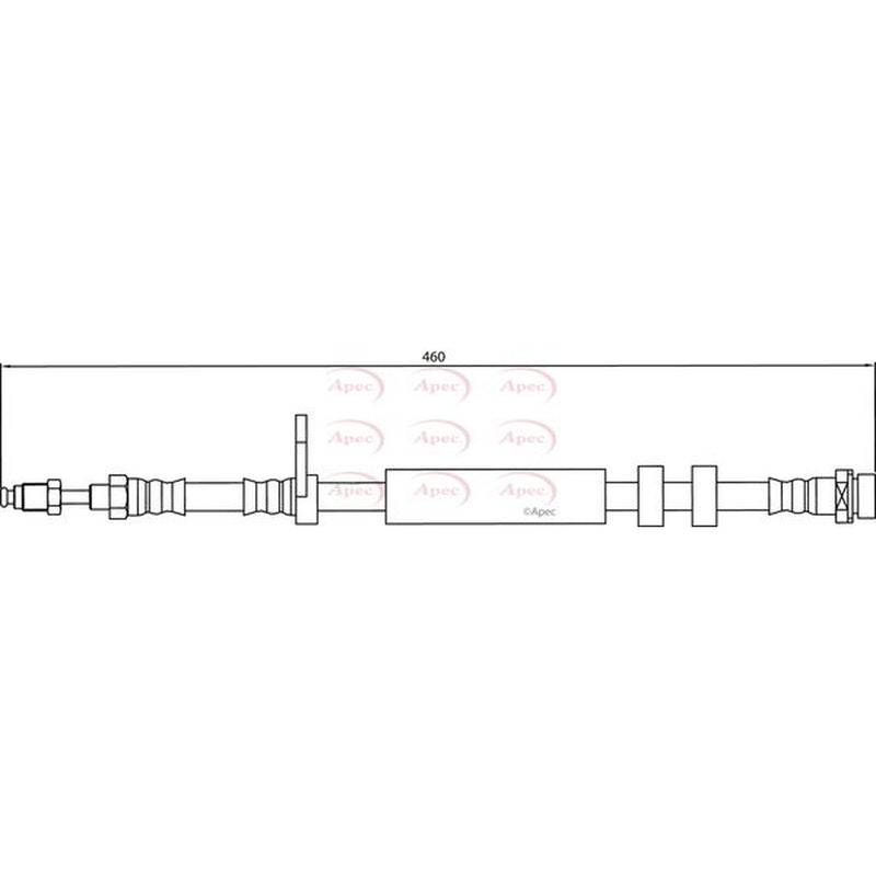 Apec Brake Hydraulic Hose Line Front HOS4146