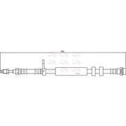 Apec Brake Hydraulic Hose Line Front HOS4146