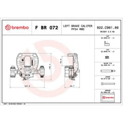 Brembo Brake Caliper Assembly Left FBR072
