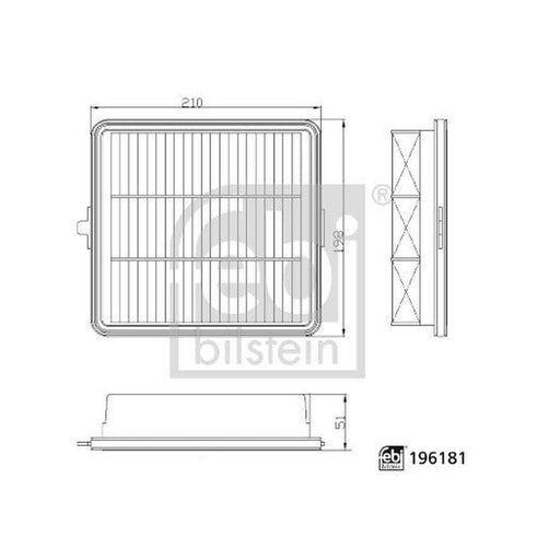 Febi Engine Air Filter 196181