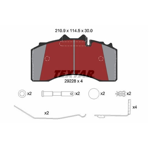 Textar Brake Pad Set 2922801