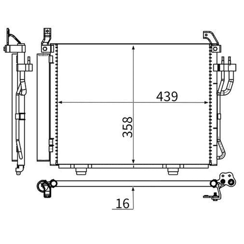Mahle Air Conditioning Condenser AC 17 000S