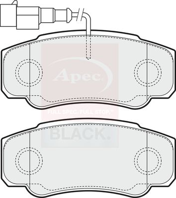 Apec Black Rear Brake Pad Set PAD1554B