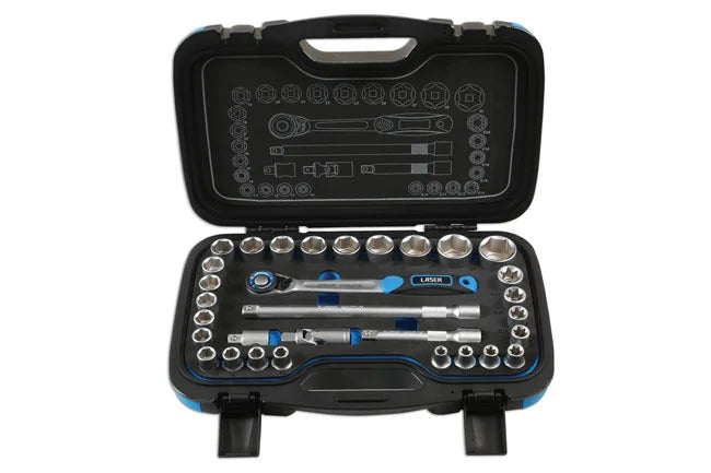 Laser Tools Socket Set 1/2"D 31pc - PL