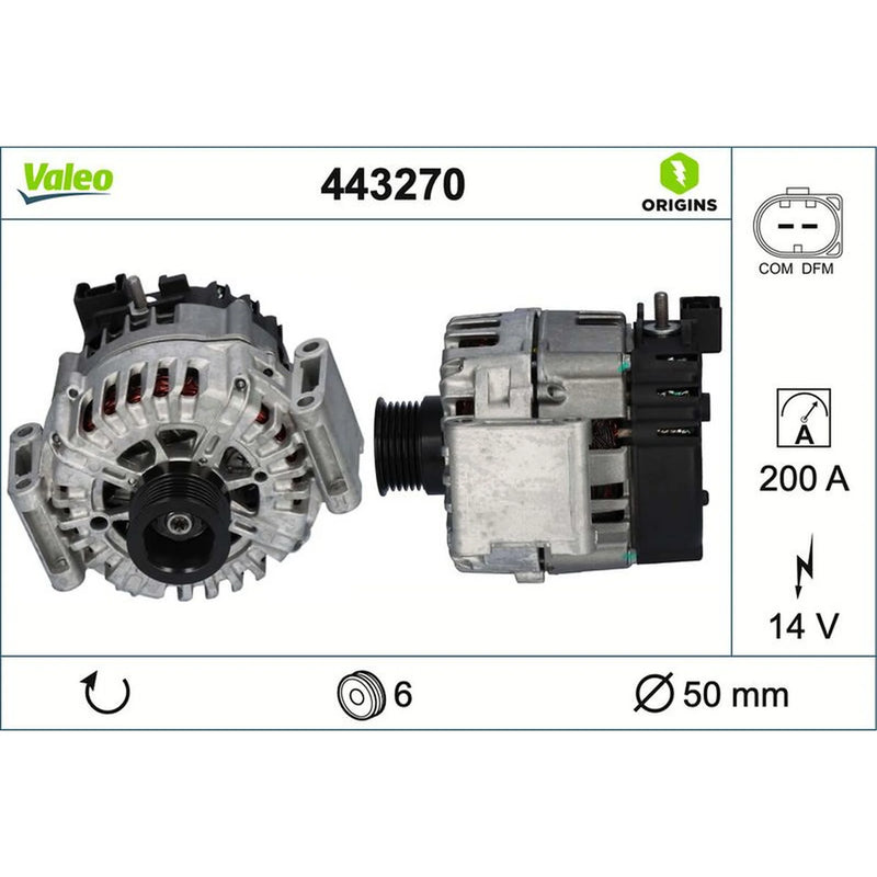 Valeo Car Alternator 12V 443270