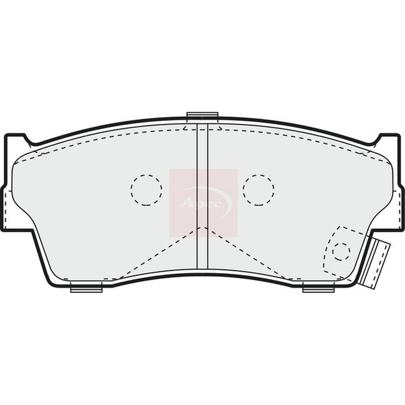 Apec Front Brake Pad Set PAD1086