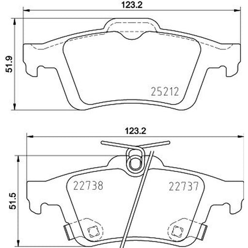 DON Rear Brake Pad Set PCP1982
