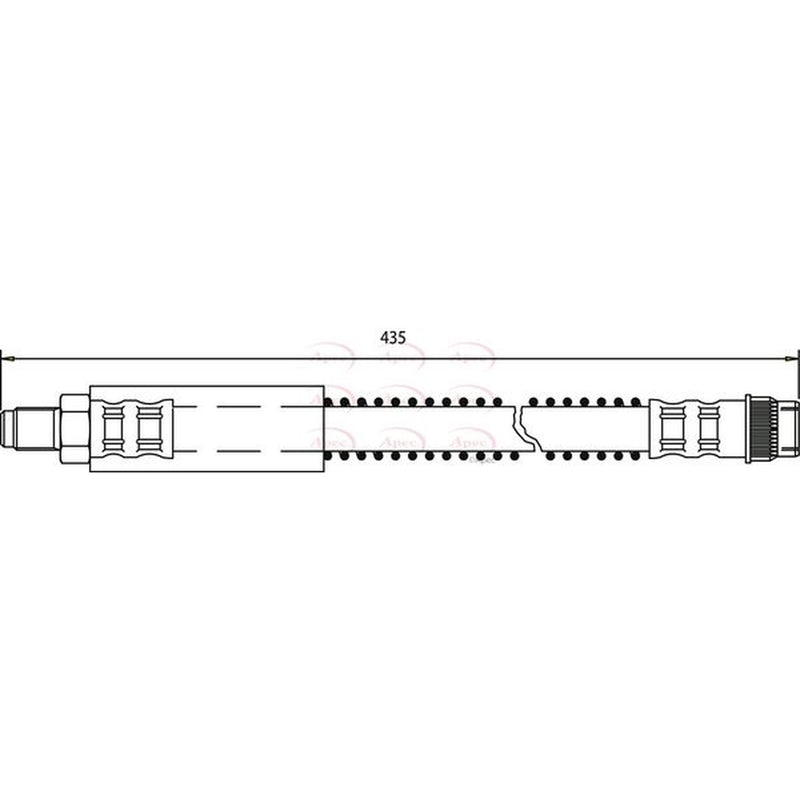 Apec Brake Hydraulic Hose Line Rear HOS3378