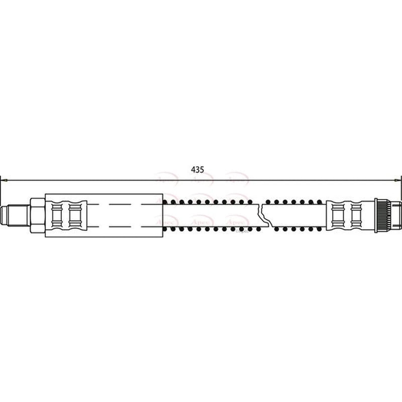 Apec Brake Hydraulic Hose Line Rear HOS3378
