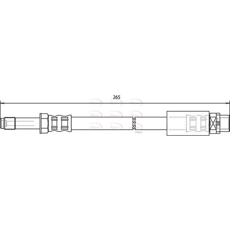 Apec Brake Hydraulic Hose Line Rear HOS3566